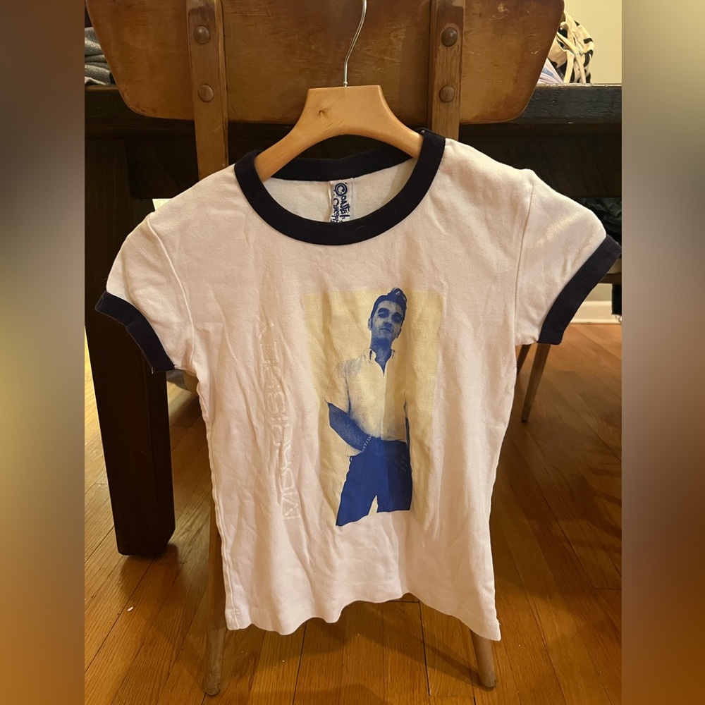 Morrissey concert tee-shirt.
